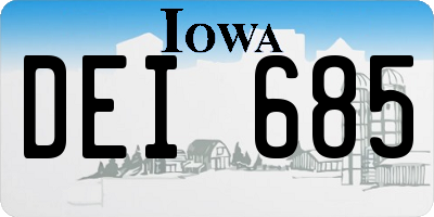 IA license plate DEI685