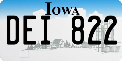 IA license plate DEI822