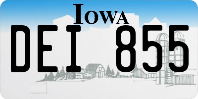 IA license plate DEI855