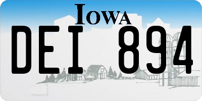 IA license plate DEI894