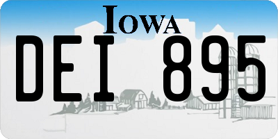 IA license plate DEI895