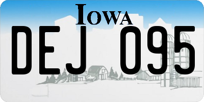IA license plate DEJ095