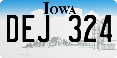 IA license plate DEJ324