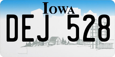 IA license plate DEJ528