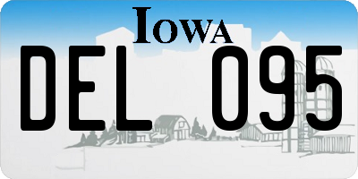 IA license plate DEL095