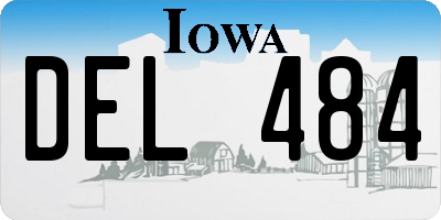 IA license plate DEL484