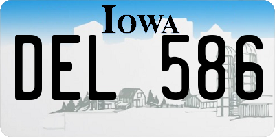 IA license plate DEL586