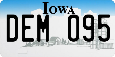 IA license plate DEM095