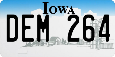 IA license plate DEM264