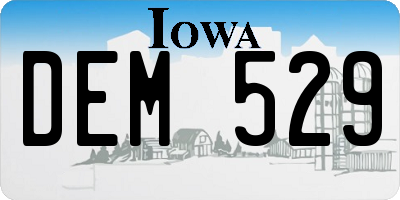 IA license plate DEM529