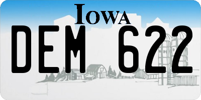 IA license plate DEM622