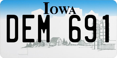 IA license plate DEM691