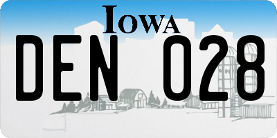 IA license plate DEN028