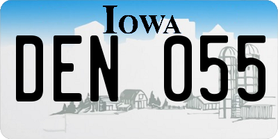 IA license plate DEN055