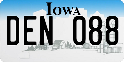 IA license plate DEN088