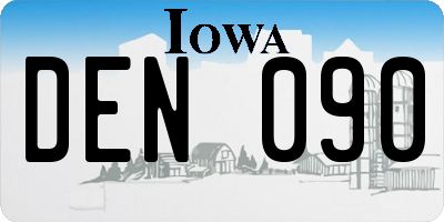 IA license plate DEN090