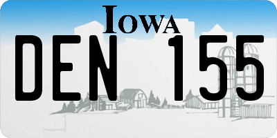 IA license plate DEN155