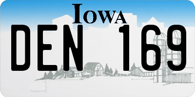 IA license plate DEN169