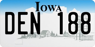 IA license plate DEN188