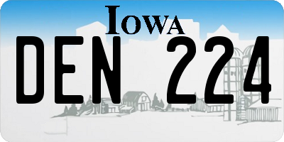 IA license plate DEN224