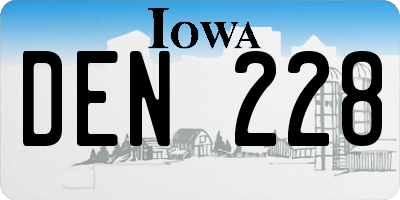 IA license plate DEN228