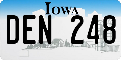 IA license plate DEN248