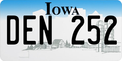 IA license plate DEN252