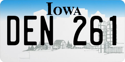 IA license plate DEN261