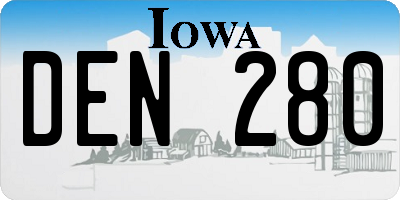 IA license plate DEN280