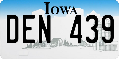 IA license plate DEN439