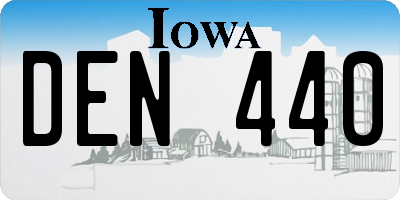 IA license plate DEN440