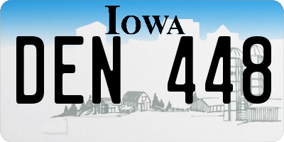 IA license plate DEN448