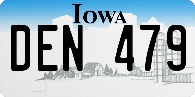IA license plate DEN479