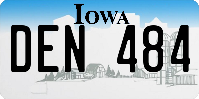 IA license plate DEN484