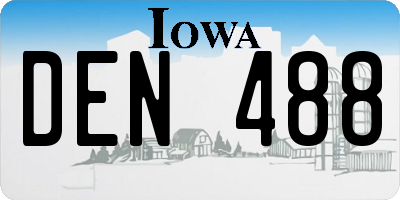IA license plate DEN488