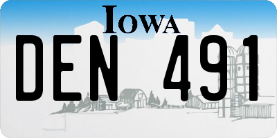 IA license plate DEN491