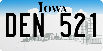 IA license plate DEN521