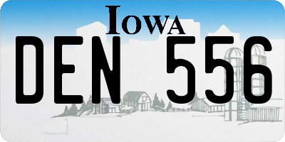 IA license plate DEN556