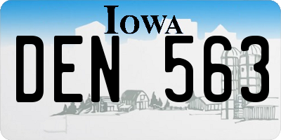 IA license plate DEN563