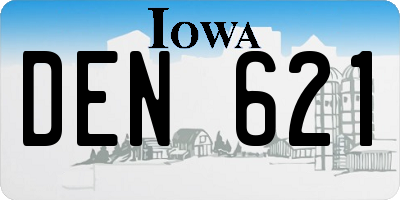 IA license plate DEN621
