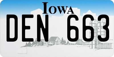 IA license plate DEN663
