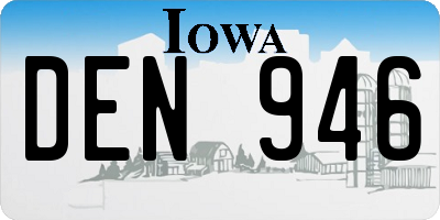 IA license plate DEN946