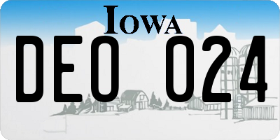 IA license plate DEO024