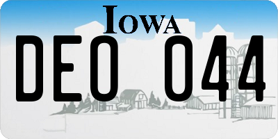 IA license plate DEO044