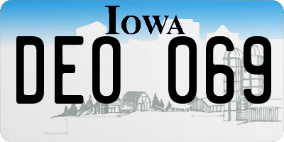 IA license plate DEO069
