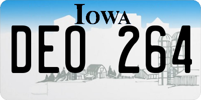 IA license plate DEO264