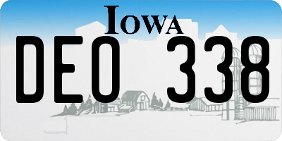 IA license plate DEO338