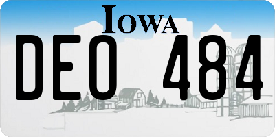 IA license plate DEO484