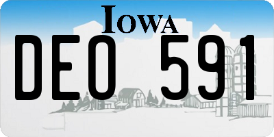 IA license plate DEO591