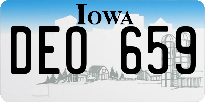 IA license plate DEO659